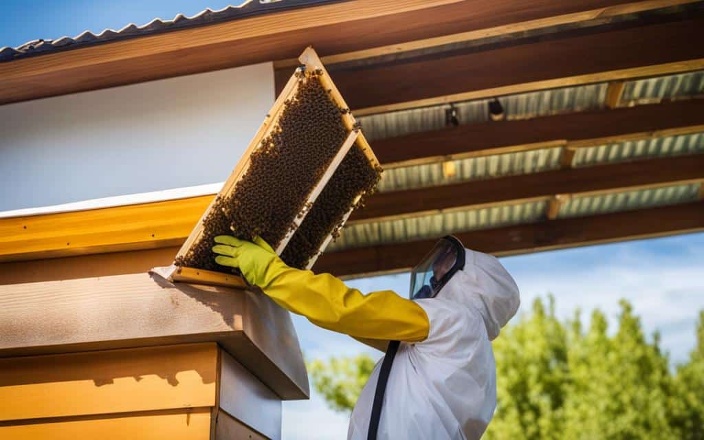 enlever un nid d'abeilles dangereux